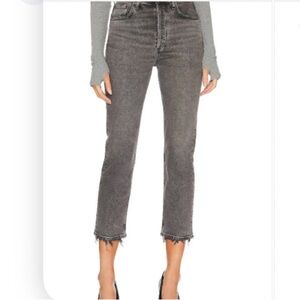 NWT AGolde Riley jeans 26, gray